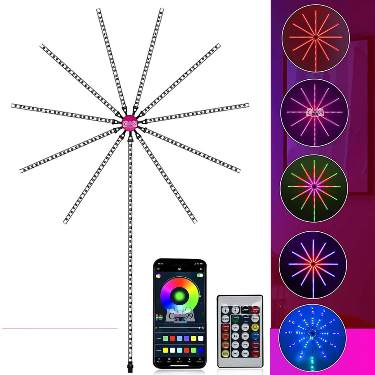 Miniatura 3 de Cinta RGB Fuego Artificial Con Control